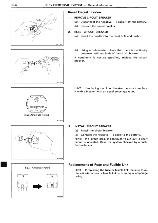 Body Electrical System — MK3 Supra Body Electrical System, page 4