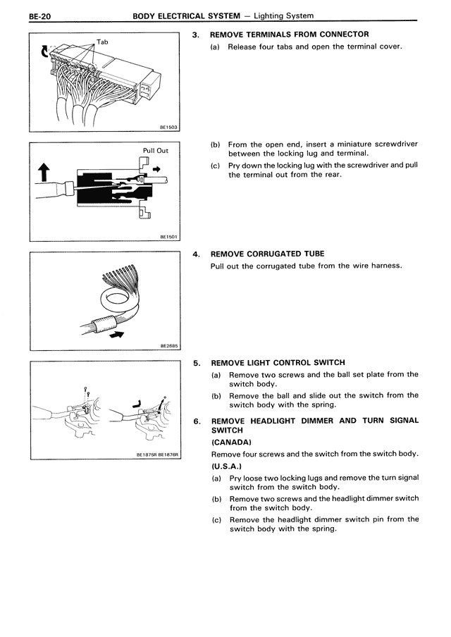 Body Electrical System — MK3 Supra Body Electrical System, page 20