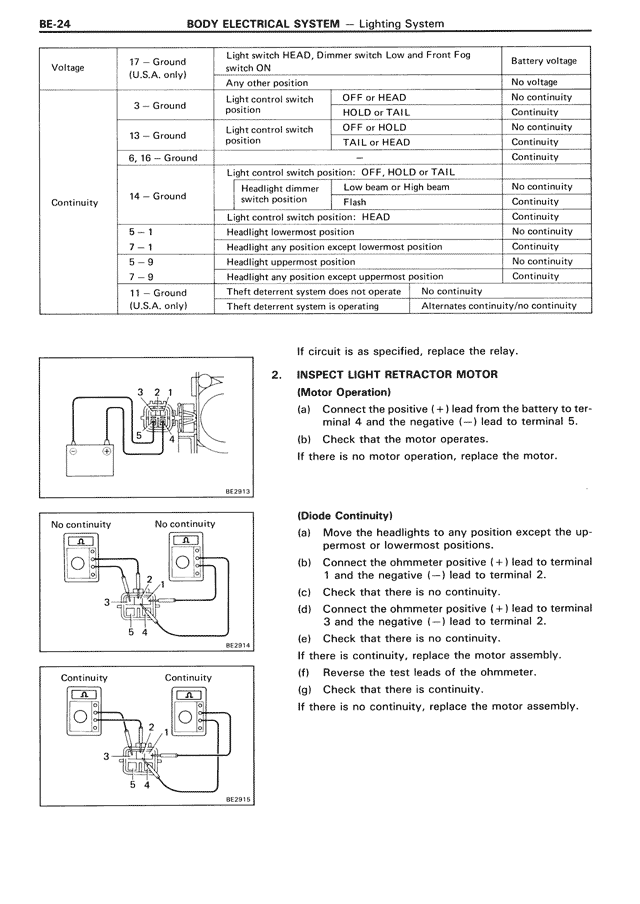 Body Electrical System — MK3 Supra Body Electrical System, page 24
