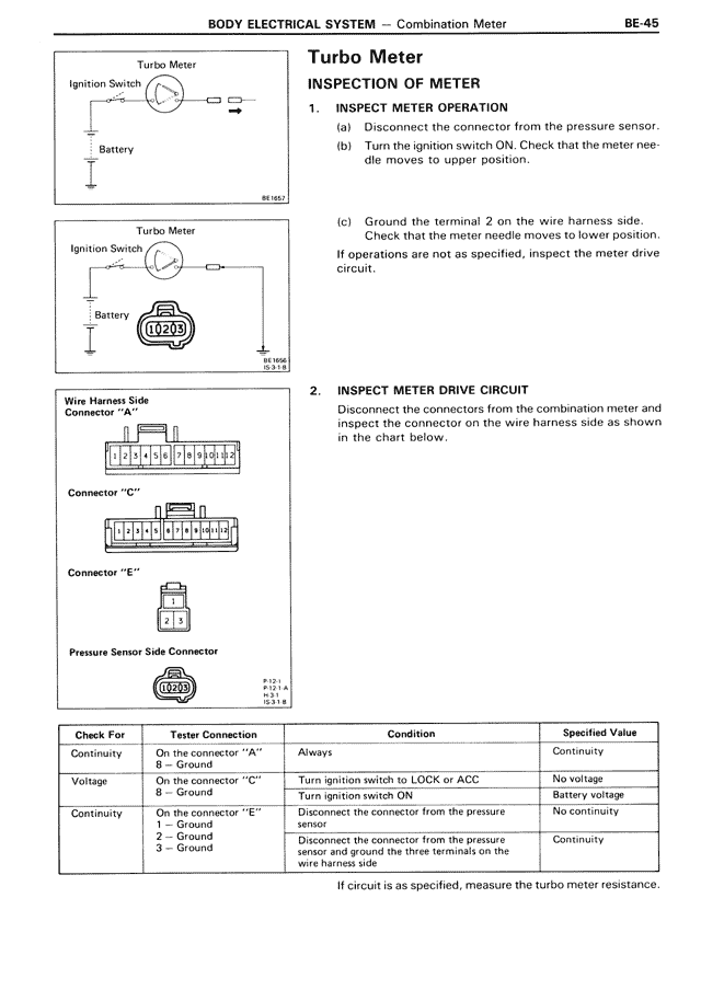 Turbo Meter — MK3 Supra Body Electrical System, page 45