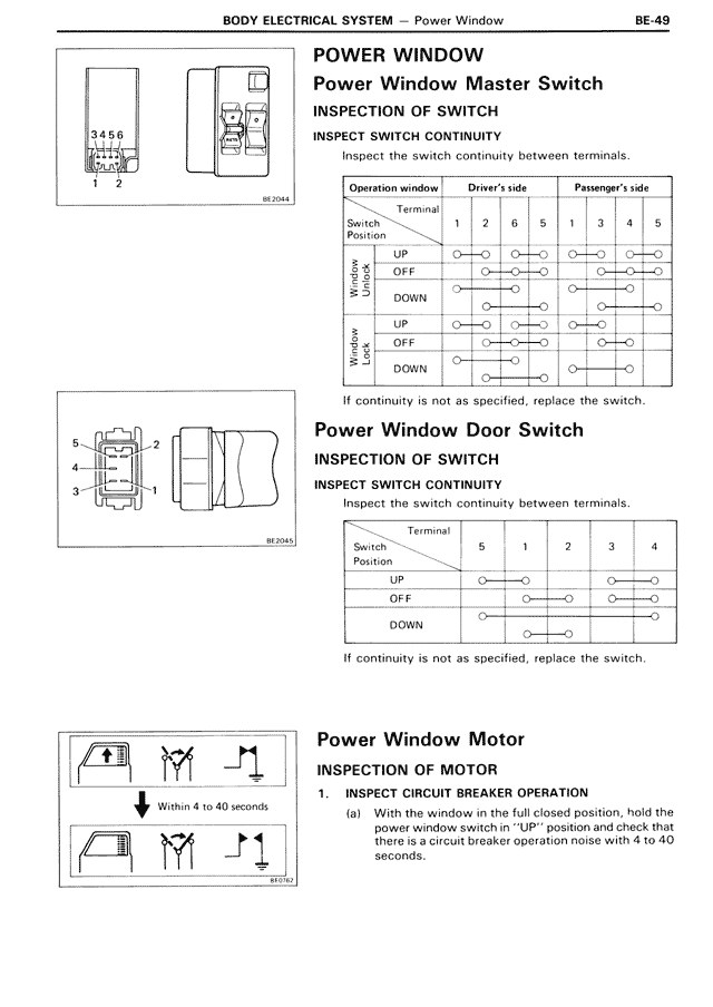Power Window — MK3 Supra Body Electrical System, page 49