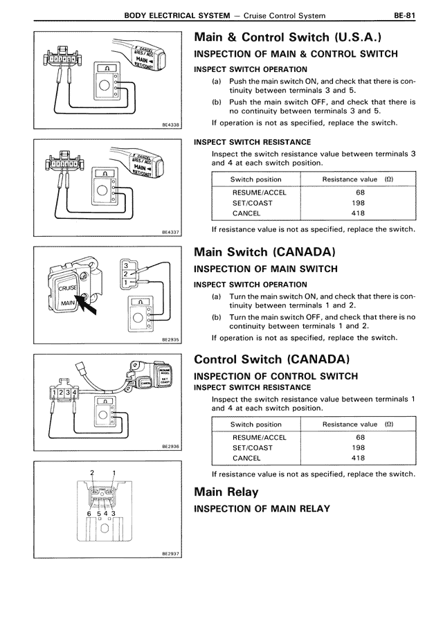 Body Electrical System — MK3 Supra Body Electrical System, page 81