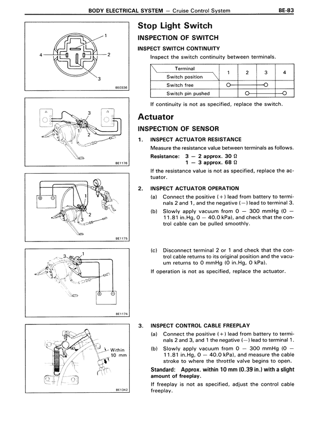 Stop Light Switch — MK3 Supra Body Electrical System, page 83
