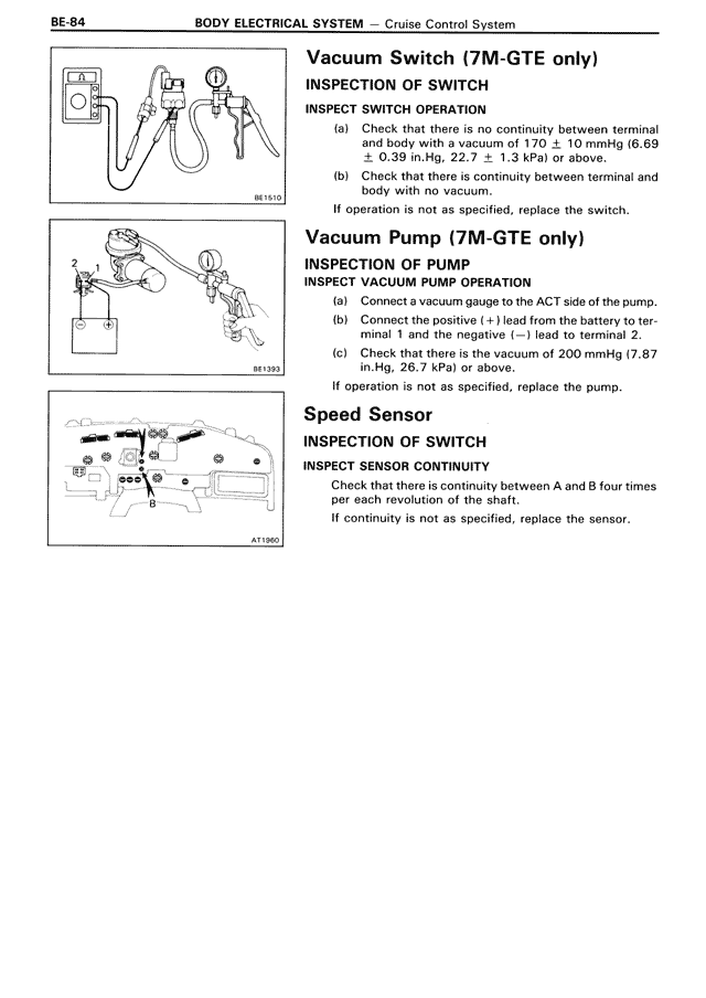 Body Electrical System — MK3 Supra Body Electrical System, page 84