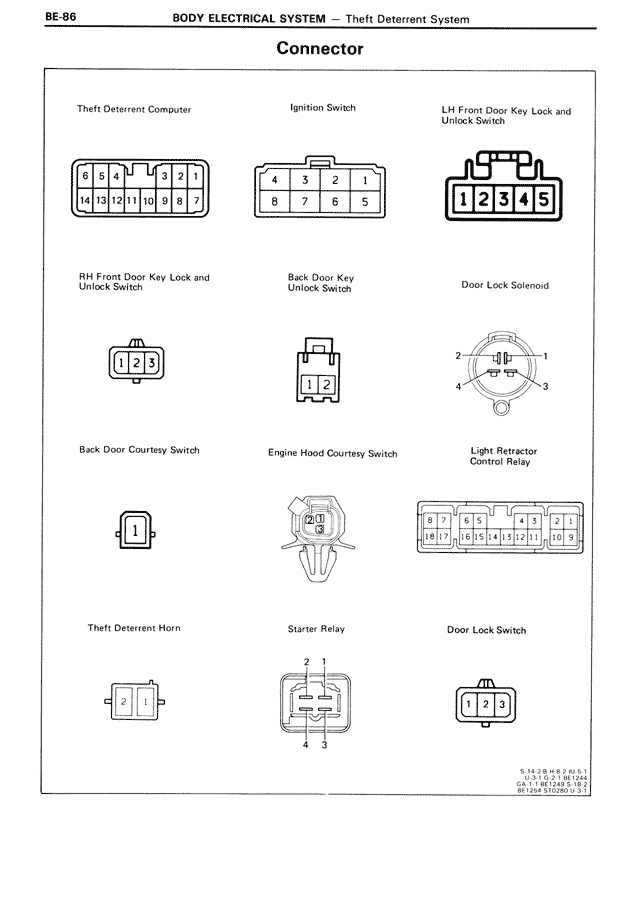 Connector — MK3 Supra Body Electrical System, page 86