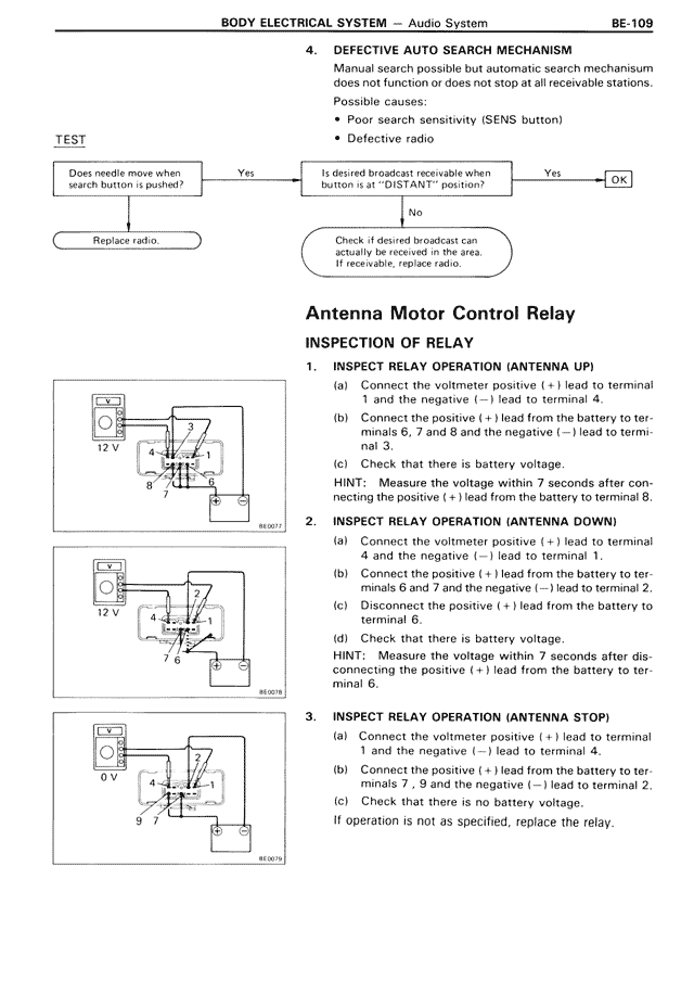 4. Defective Auto Search Mechanism — MK3 Supra Body Electrical System, page 109
