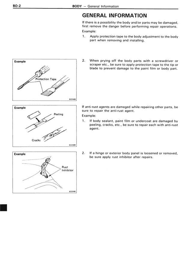 General Information — MK3 Supra Body, page 2