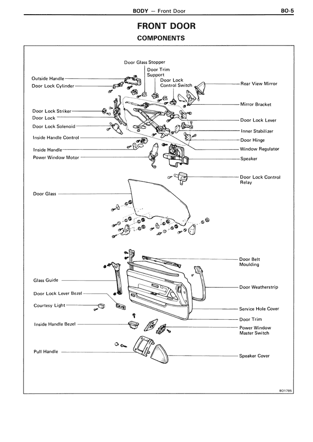 Front Door Components — MK3 Supra Body, page 5