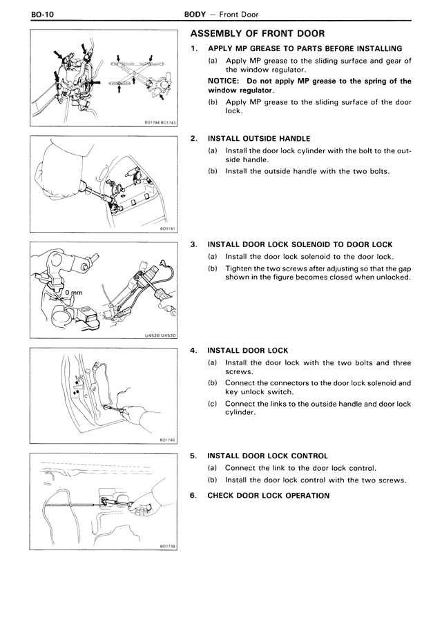 Assembly of Front Door — MK3 Supra Body, page 10