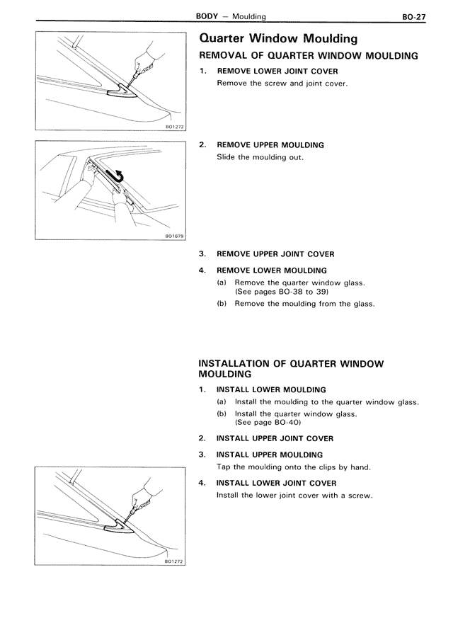 Quarter Window Moulding — MK3 Supra Body, page 27