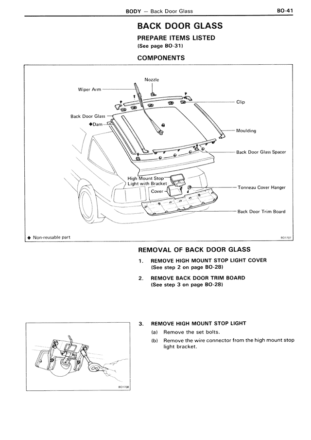 Back Door Glass — MK3 Supra Body, page 41
