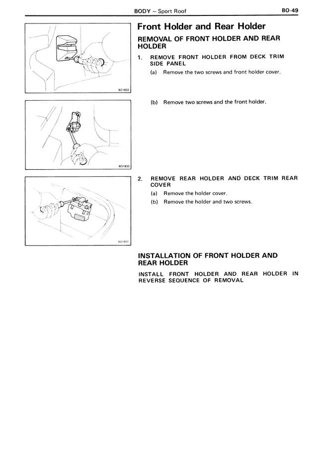 Front Holder and Rear Holder — MK3 Supra Body, page 49