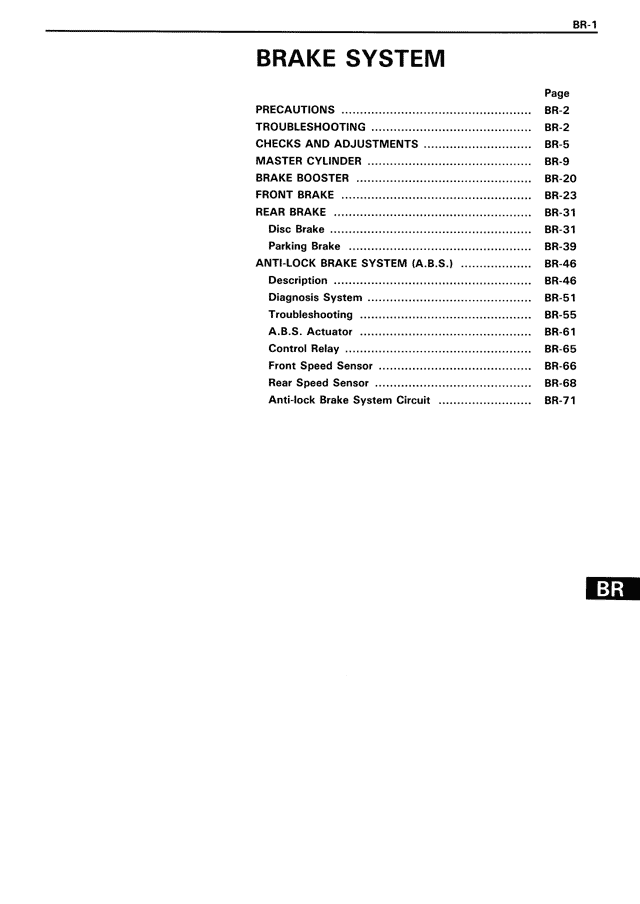 Brake System — MK3 Supra Brake System, page 1