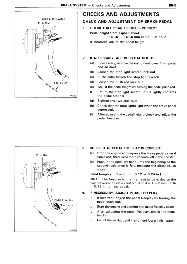 Checks and Adjustments — MK3 Supra Brake System, page 5