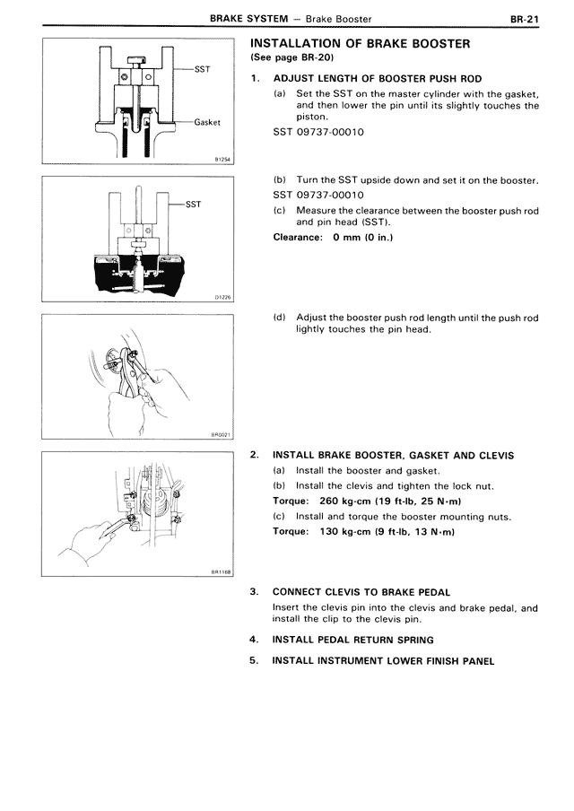Installation of Brake Booster — MK3 Supra Brake System, page 21