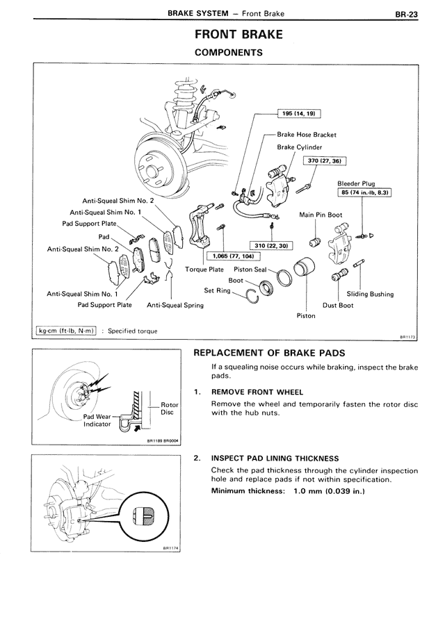 Front Brake — MK3 Supra Brake System, page 23
