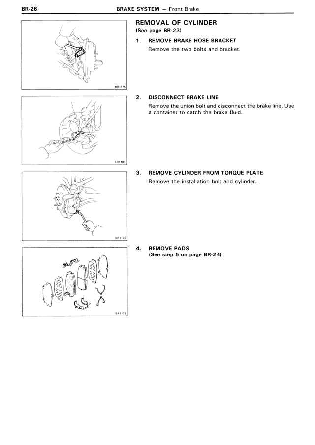 Removal of Cylinder — MK3 Supra Brake System, page 26