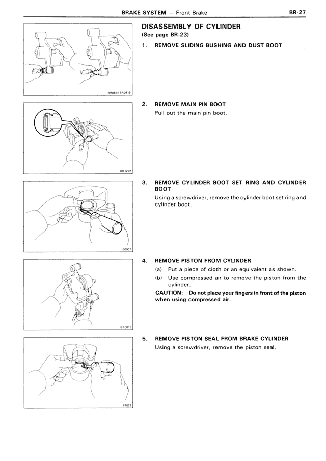 Disassembly of Cylinder — MK3 Supra Brake System, page 27