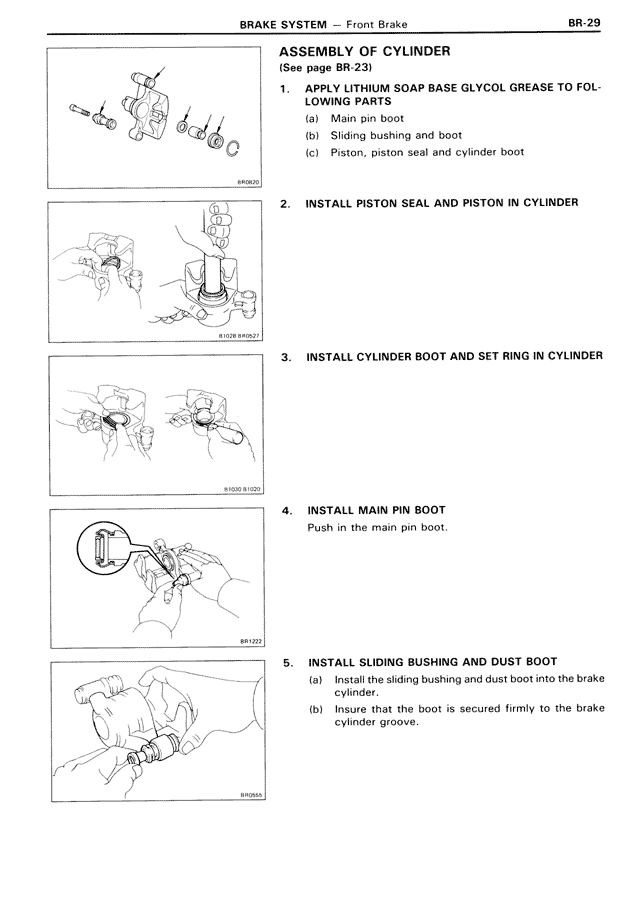 Assembly of Cylinder — MK3 Supra Brake System, page 29