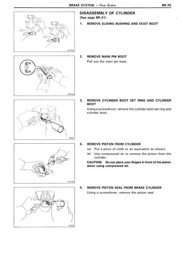 Disassembly of Cylinder — MK3 Supra Brake System, page 35