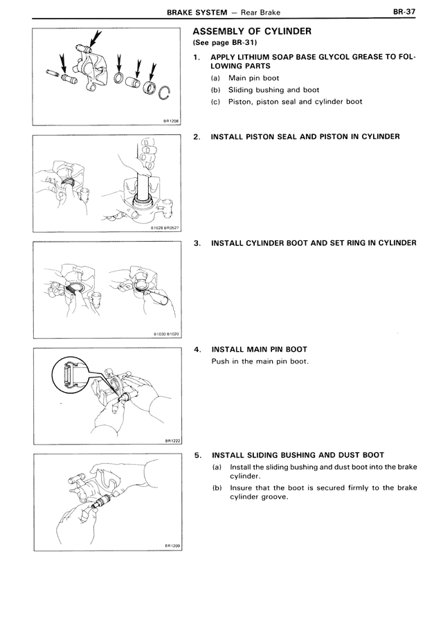 Assembly of Cylinder — MK3 Supra Brake System, page 37