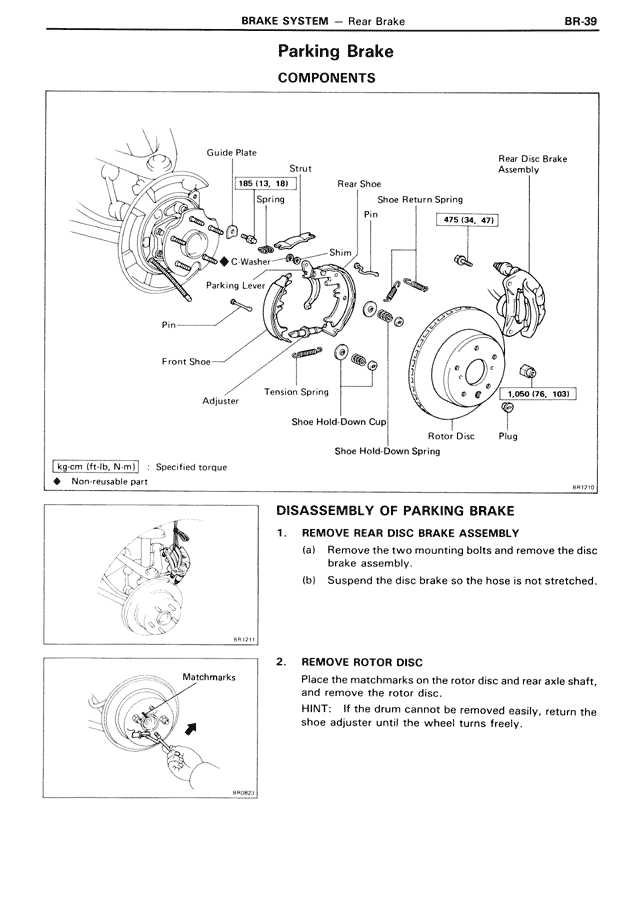 Parking Brake Components — MK3 Supra Brake System, page 39