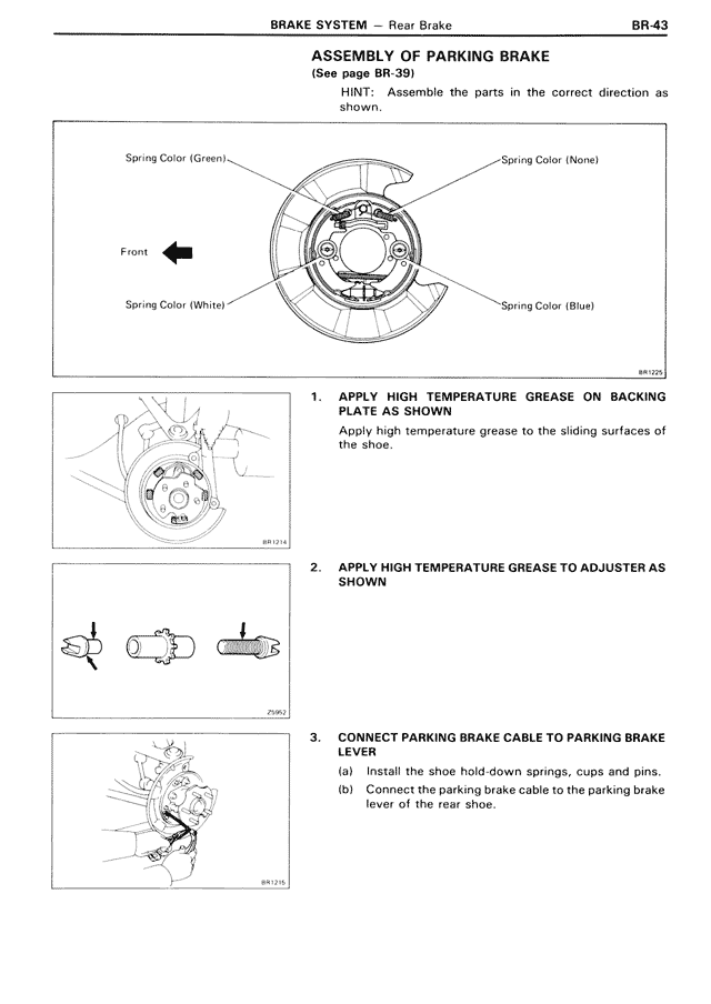 Assembly of Parking Brake — MK3 Supra Brake System, page 43