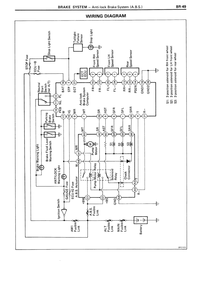 Wiring Diagram — MK3 Supra Brake System, page 49
