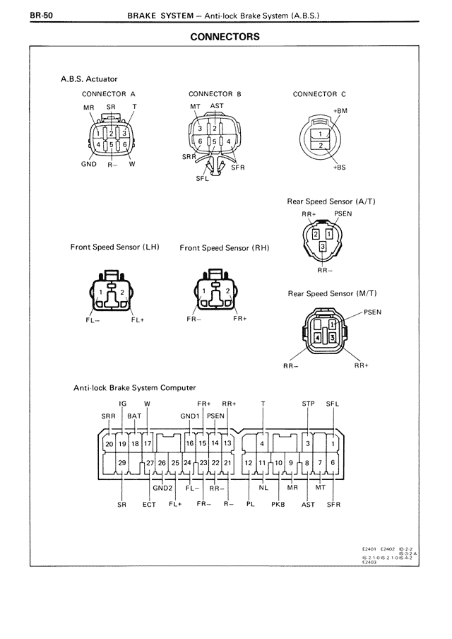 Connectors — MK3 Supra Brake System, page 50