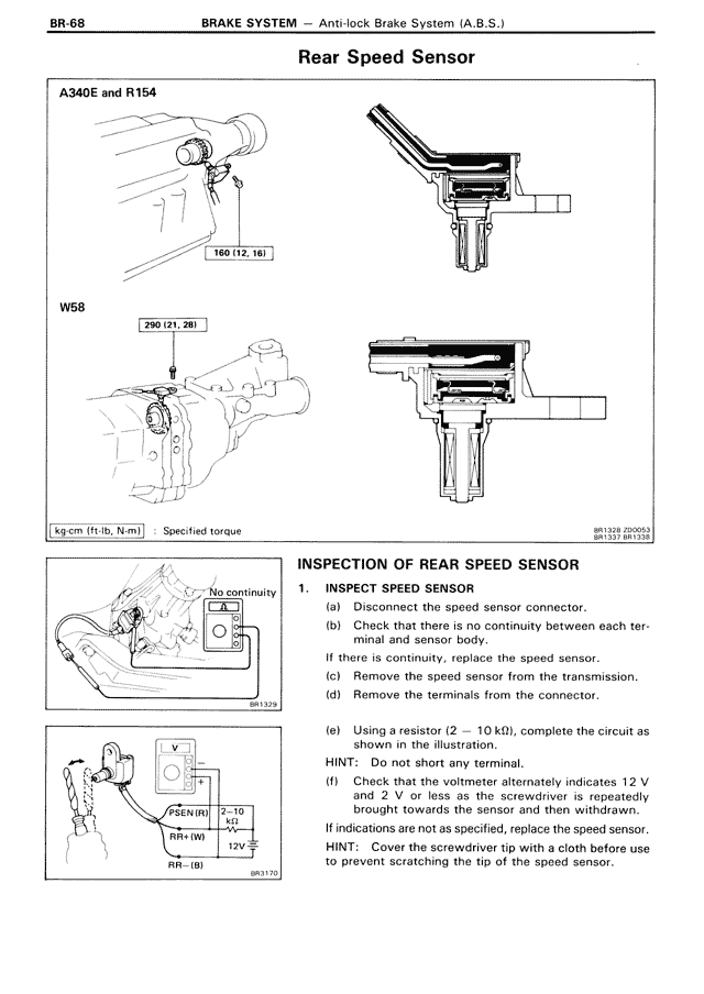 Rear Speed Sensor — MK3 Supra Brake System, page 68