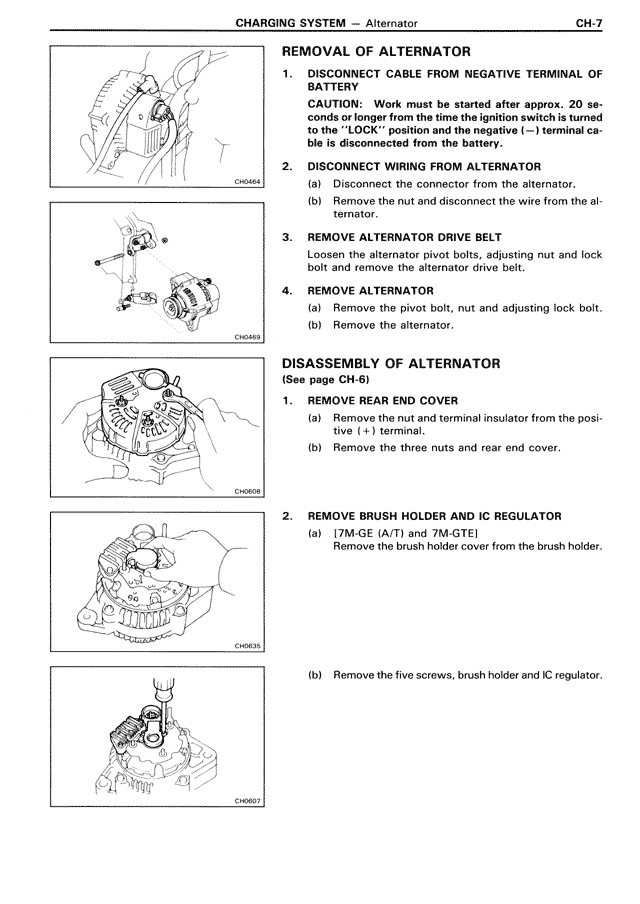 Removal of Alternator — MK3 Supra Charging System, page 7
