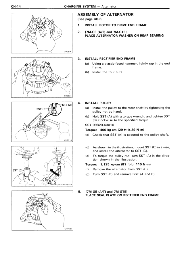 Assembly of Alternator — MK3 Supra Charging System, page 14