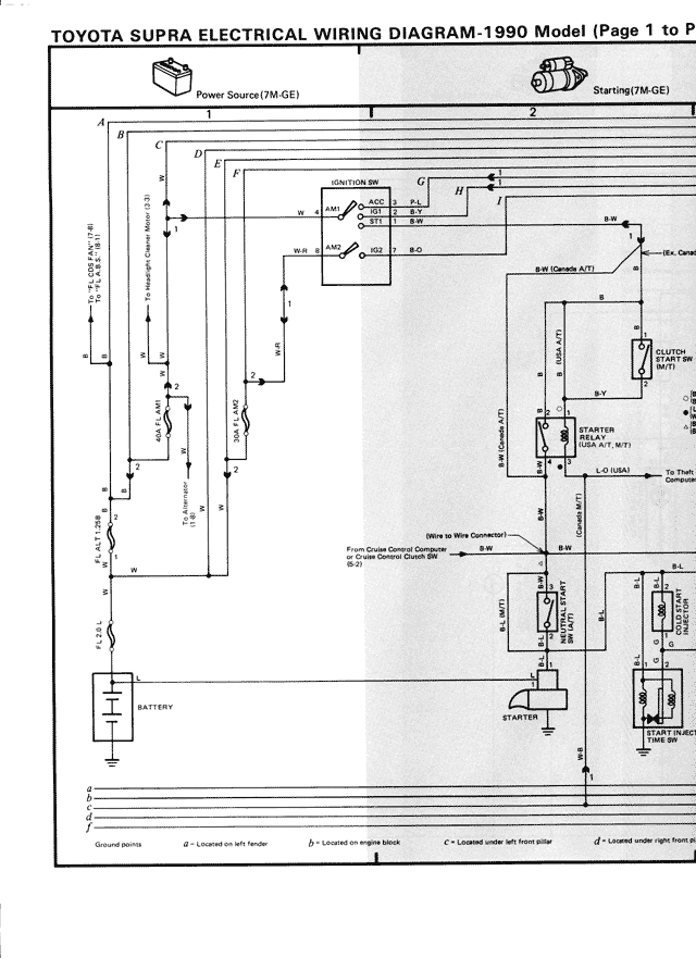 Electrical Wiring Diagrams — MK3 Supra Electrical Wiring Diagrams, page 3