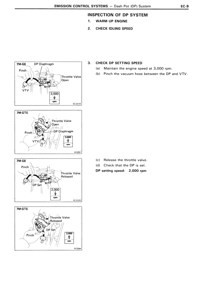 Inspection of Dp System — MK3 Supra Emission Control Systems, page 9