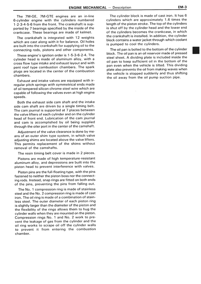 Engine Mechanical — MK3 Supra Engine Mechanical, page 3