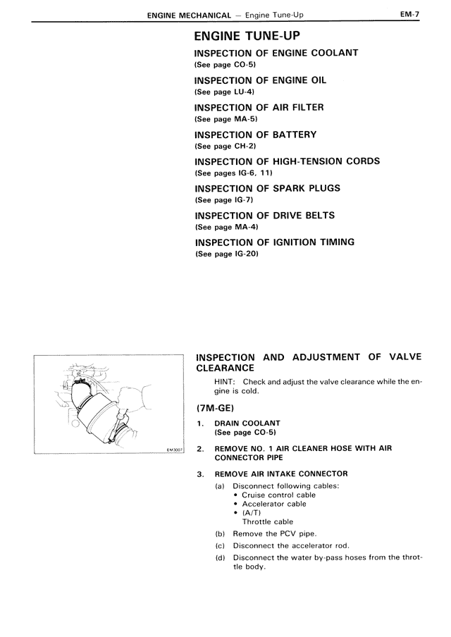 Engine Tune-Up — MK3 Supra Engine Mechanical, page 7