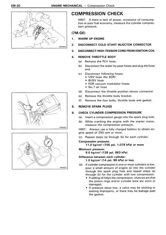 Compression Check — MK3 Supra Engine Mechanical, page 20