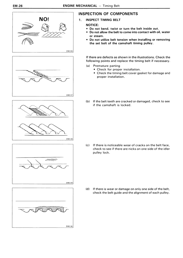 Inspection of Components — MK3 Supra Engine Mechanical, page 26