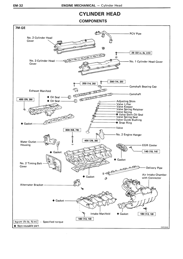 Cylinder Head — MK3 Supra Engine Mechanical, page 32