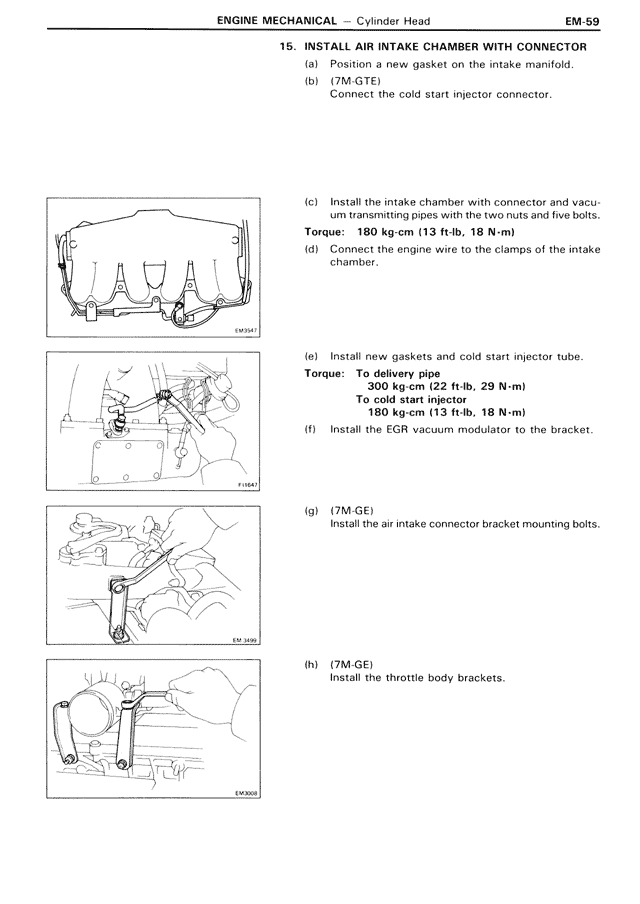 15. Install Air Intake Chamber with Connector — MK3 Supra Engine Mechanical, page 59