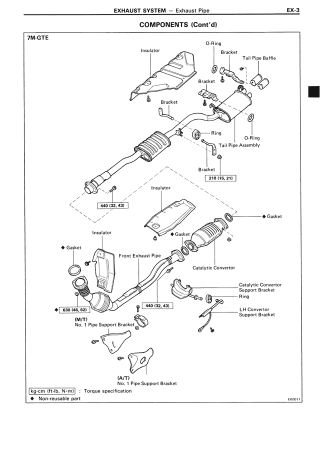 Components (Cont'd) — MK3 Supra Exhaust System, page 3