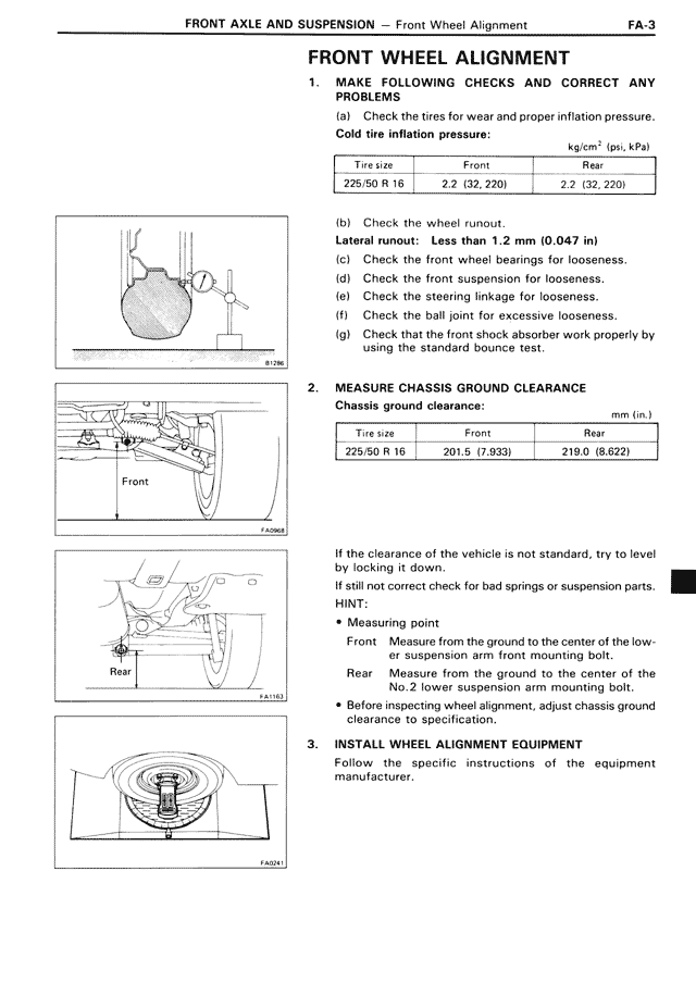 Front Wheel Alignment — MK3 Supra Front Axle & Suspension, page 3