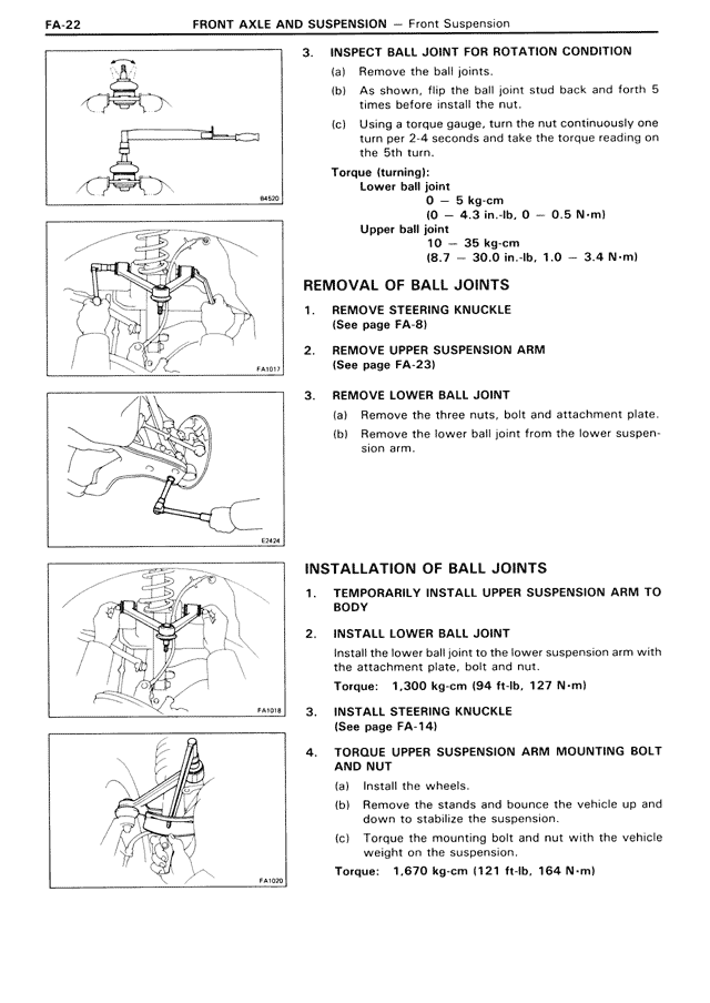 Front Axle & Suspension — MK3 Supra Front Axle & Suspension, page 22