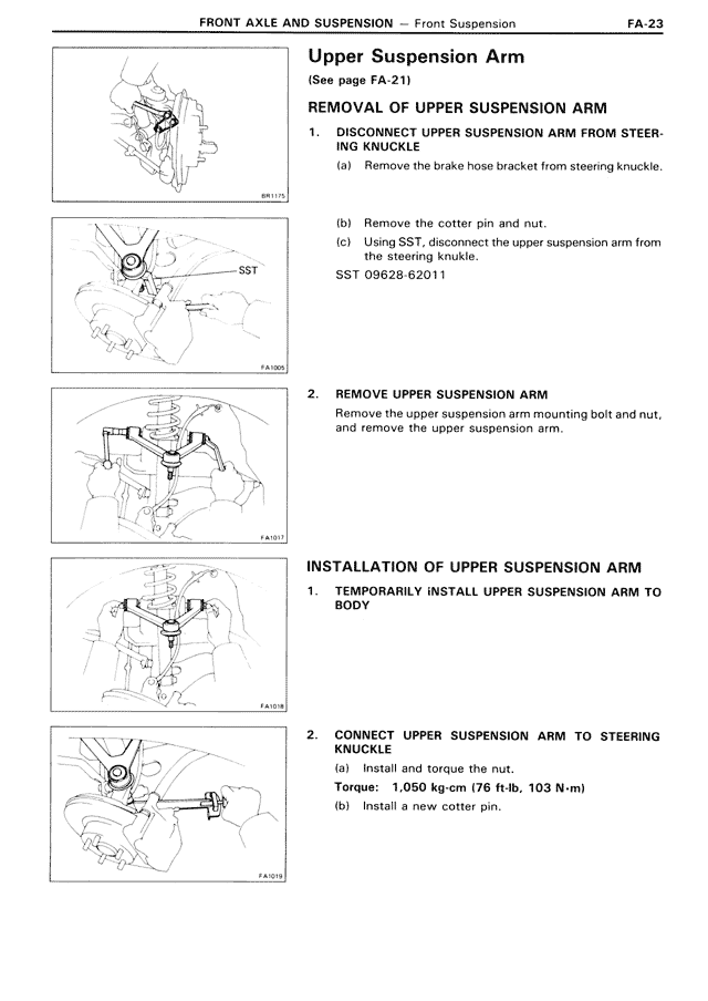 Upper Suspension Arm — MK3 Supra Front Axle & Suspension, page 23
