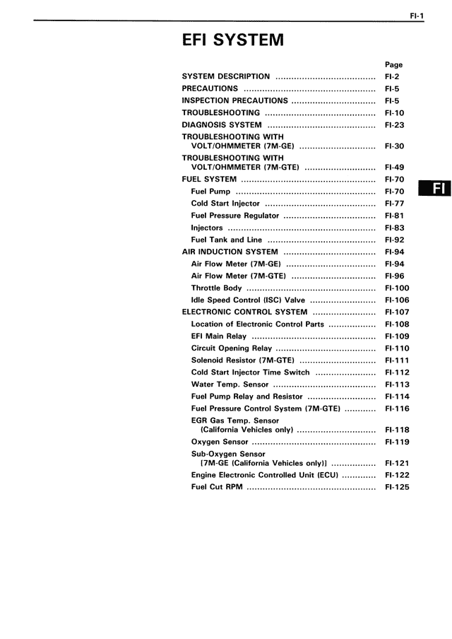 EFI System — MK3 Supra EFI System, page 1