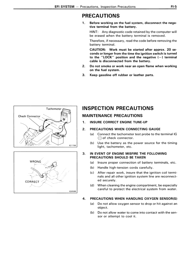 Precautions — MK3 Supra EFI System, page 5