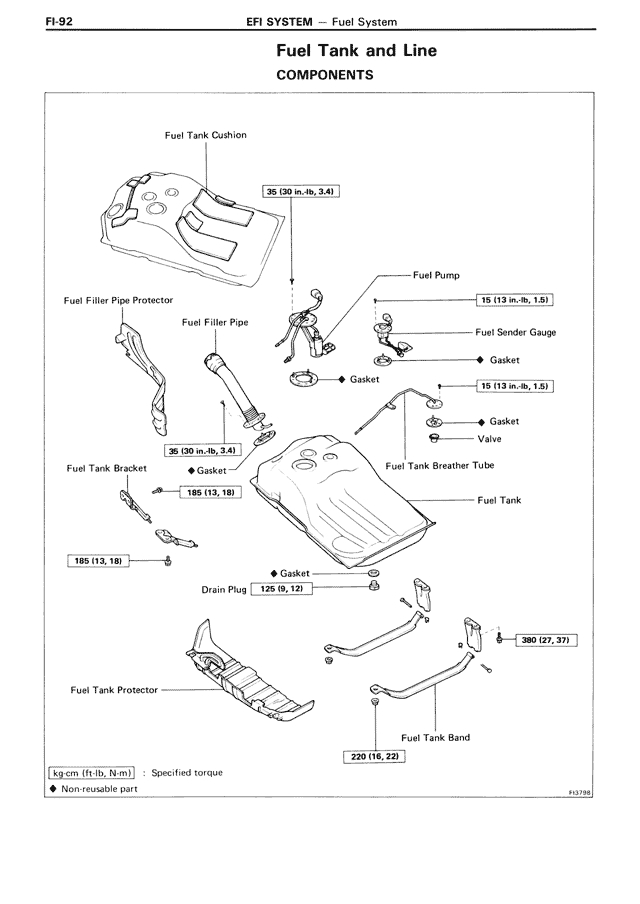 Fuel Tank and Line Components — MK3 Supra EFI System, page 92