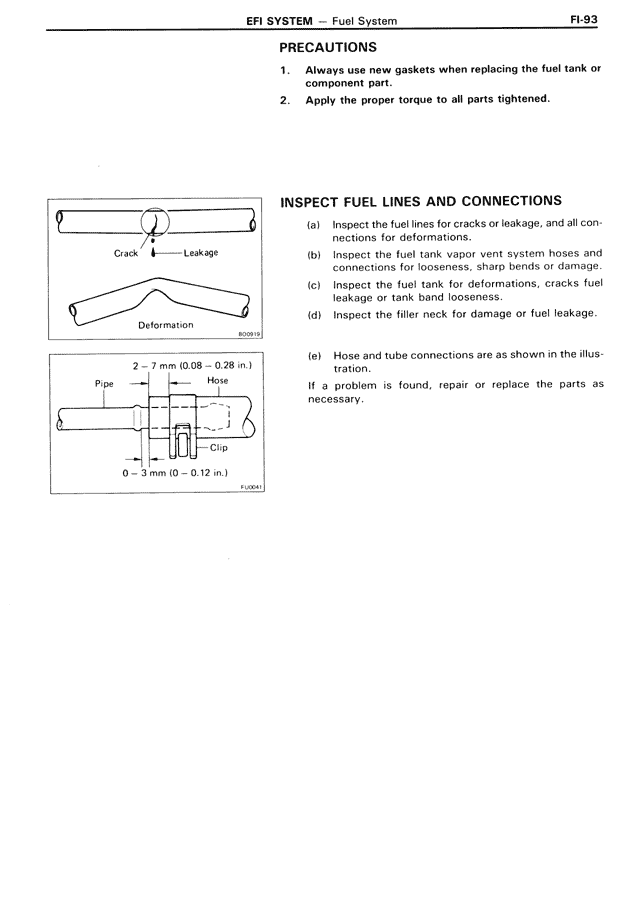 Precautions — MK3 Supra EFI System, page 93