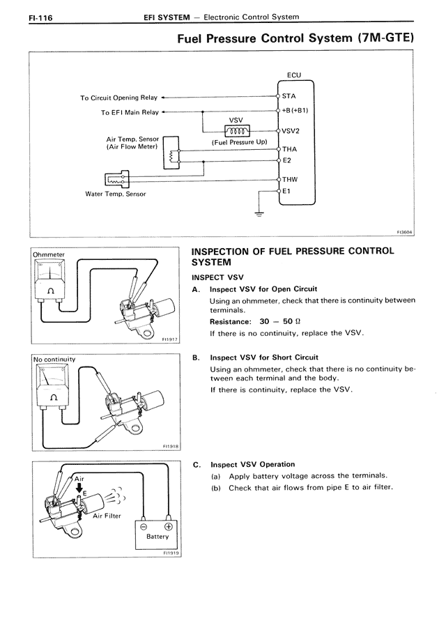 Fuel Pressure Control System (7M-GTE) — MK3 Supra EFI System, page 116