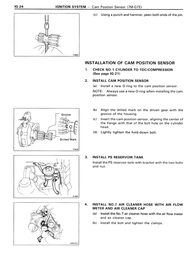Installation of Cam Position Sensor — MK3 Supra Ignition System, page 24
